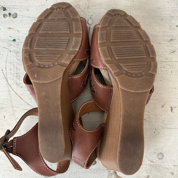Eddie Bauer Espadrille wrap wedge faux suede sandals summer minimalist boho 7 - Picture 14 of 14